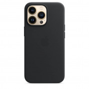 Apple iPhone Leather Case with MagSafe - оригинален кожен кейс (естествена кожа) за iPhone 13 Pro (черен) 2