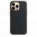 Apple iPhone Leather Case with MagSafe - оригинален кожен кейс (естествена кожа) за iPhone 13 Pro (черен) 3