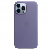 Apple iPhone Leather Case with MagSafe - оригинален кожен кейс (естествена кожа) за iPhone 13 Pro Max (лилав) 3