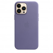 Apple iPhone Leather Case with MagSafe - оригинален кожен кейс (естествена кожа) за iPhone 13 Pro Max (лилав) 2