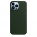 Apple iPhone Leather Case with MagSafe - оригинален кожен кейс (естествена кожа) за iPhone 13 Pro Max (зелен) 4