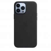 Apple iPhone Leather Case with MagSafe - оригинален кожен кейс (естествена кожа) за iPhone 13 Pro Max (черен) 3