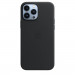 Apple iPhone Leather Case with MagSafe - оригинален кожен кейс (естествена кожа) за iPhone 13 Pro Max (черен) 4