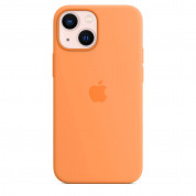 Apple iPhone 13 mini Silicone Case with MagSafe - (marigold)  3