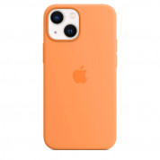 Apple iPhone Silicone Case with MagSafe - оригинален силиконов кейс за iPhone 13 mini с MagSafe (оранжев)