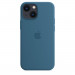 Apple iPhone Silicone Case with MagSafe - оригинален силиконов кейс за iPhone 13 mini с MagSafe (син) 2