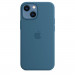 Apple iPhone Silicone Case with MagSafe - оригинален силиконов кейс за iPhone 13 mini с MagSafe (син) 3