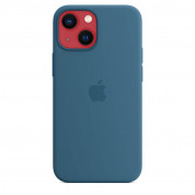 Apple iPhone Silicone Case with MagSafe - оригинален силиконов кейс за iPhone 13 mini с MagSafe (син) 4