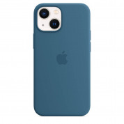 Apple iPhone Silicone Case with MagSafe - оригинален силиконов кейс за iPhone 13 mini с MagSafe (син)