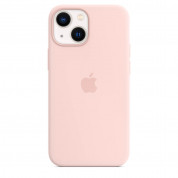 Apple iPhone Silicone Case with MagSafe - оригинален силиконов кейс за iPhone 13 mini с MagSafe (светлорозов)
