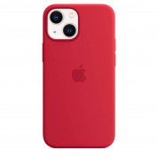 Apple iPhone Silicone Case with MagSafe - оригинален силиконов кейс за iPhone 13 mini с MagSafe (червен)