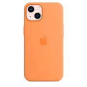 Apple iPhone Silicone Case with MagSafe - оригинален силиконов кейс за iPhone 13 с MagSafe (оранжев) 3