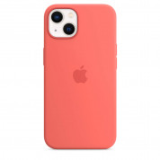Apple iPhone Silicone Case with MagSafe - оригинален силиконов кейс за iPhone 13 с MagSafe (розов)