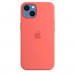 Apple iPhone Silicone Case with MagSafe - оригинален силиконов кейс за iPhone 13 с MagSafe (розов) 3