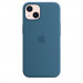 Apple iPhone Silicone Case with MagSafe - оригинален силиконов кейс за iPhone 13 с MagSafe (син) 4