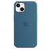 Apple iPhone Silicone Case with MagSafe - оригинален силиконов кейс за iPhone 13 с MagSafe (син) 1