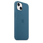Apple iPhone Silicone Case with MagSafe - оригинален силиконов кейс за iPhone 13 с MagSafe (син) 5