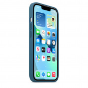 Apple iPhone Silicone Case with MagSafe - оригинален силиконов кейс за iPhone 13 с MagSafe (син) 6