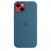 Apple iPhone Silicone Case with MagSafe - оригинален силиконов кейс за iPhone 13 с MagSafe (син) 5