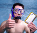 Krusell SEaLABox L - универсален водоустойчив калъф за iPhone и мобилни телефони (бял) 8