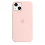 Apple iPhone Silicone Case with MagSafe - оригинален силиконов кейс за iPhone 13 с MagSafe (светлорозов)