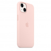 Apple iPhone Silicone Case with MagSafe - оригинален силиконов кейс за iPhone 13 с MagSafe (светлорозов) 5