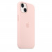 Apple iPhone Silicone Case with MagSafe - оригинален силиконов кейс за iPhone 13 с MagSafe (светлорозов) 6