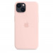 Apple iPhone Silicone Case with MagSafe - оригинален силиконов кейс за iPhone 13 с MagSafe (светлорозов) 2