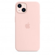 Apple iPhone Silicone Case with MagSafe - оригинален силиконов кейс за iPhone 13 с MagSafe (светлорозов) 3
