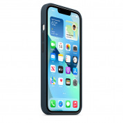 Apple iPhone Silicone Case with MagSafe - оригинален силиконов кейс за iPhone 13 с MagSafe (тъмносин) 6