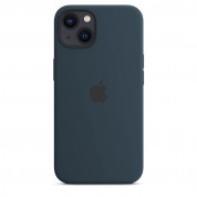 Apple iPhone Silicone Case with MagSafe - оригинален силиконов кейс за iPhone 13 с MagSafe (тъмносин) 1