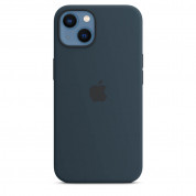 Apple iPhone Silicone Case with MagSafe - оригинален силиконов кейс за iPhone 13 с MagSafe (тъмносин) 2