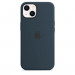 Apple iPhone Silicone Case with MagSafe - оригинален силиконов кейс за iPhone 13 с MagSafe (тъмносин) 1
