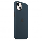 Apple iPhone Silicone Case with MagSafe - оригинален силиконов кейс за iPhone 13 с MagSafe (тъмносин) 5