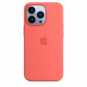 Apple iPhone Silicone Case with MagSafe - оригинален силиконов кейс за iPhone 13 Pro с MagSafe (розов) 3