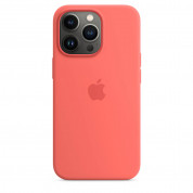 Apple iPhone Silicone Case with MagSafe - оригинален силиконов кейс за iPhone 13 Pro с MagSafe (розов)