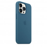 Apple iPhone Silicone Case with MagSafe - оригинален силиконов кейс за iPhone 13 Pro с MagSafe (син) 4