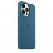 Apple iPhone Silicone Case with MagSafe - оригинален силиконов кейс за iPhone 13 Pro с MagSafe (син) 5