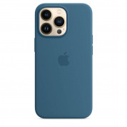 Apple iPhone Silicone Case with MagSafe - оригинален силиконов кейс за iPhone 13 Pro с MagSafe (син) 2