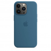Apple iPhone Silicone Case with MagSafe - оригинален силиконов кейс за iPhone 13 Pro с MagSafe (син)
