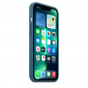 Apple iPhone Silicone Case with MagSafe - оригинален силиконов кейс за iPhone 13 Pro с MagSafe (син) 5