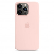 Apple iPhone Silicone Case with MagSafe - оригинален силиконов кейс за iPhone 13 Pro с MagSafe (светлорозов)