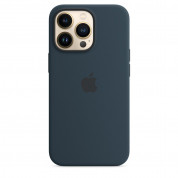 Apple iPhone Silicone Case with MagSafe - оригинален силиконов кейс за iPhone 13 Pro с MagSafe (тъмносин) 2