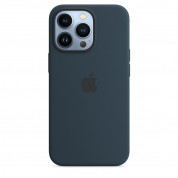 Apple iPhone Silicone Case with MagSafe - оригинален силиконов кейс за iPhone 13 Pro с MagSafe (тъмносин) 3