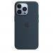 Apple iPhone Silicone Case with MagSafe - оригинален силиконов кейс за iPhone 13 Pro с MagSafe (тъмносин) 4