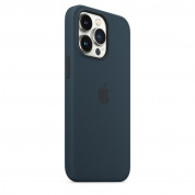 Apple iPhone Silicone Case with MagSafe - оригинален силиконов кейс за iPhone 13 Pro с MagSafe (тъмносин) 4