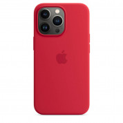 Apple iPhone Silicone Case with MagSafe - оригинален силиконов кейс за iPhone 13 Pro с MagSafe (червен)