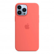 Apple iPhone Silicone Case with MagSafe - оригинален силиконов кейс за iPhone 13 Pro Max с MagSafe (розов) 3