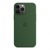 Apple iPhone Silicone Case with MagSafe - оригинален силиконов кейс за iPhone 13 Pro Max с MagSafe (зелен)