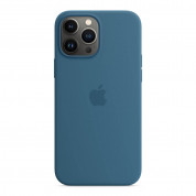 Apple iPhone Silicone Case with MagSafe - оригинален силиконов кейс за iPhone 13 Pro Max с MagSafe (син)